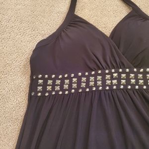 Women's S Little Black Dress with sewn on belt